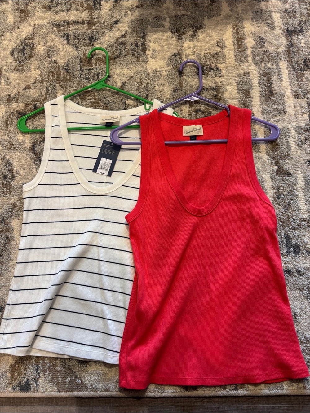 Universal Thread Ribbed Scoop Tank Tops